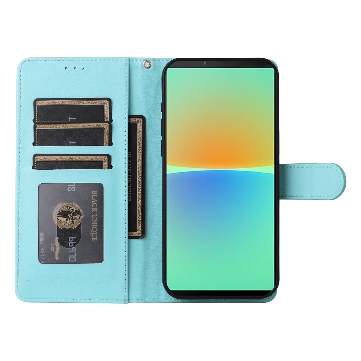 Sony Xperia 10 IV Diamond Lattice Leather Flip Phone Case - Durable and Convenient Holder with Precision Cutouts