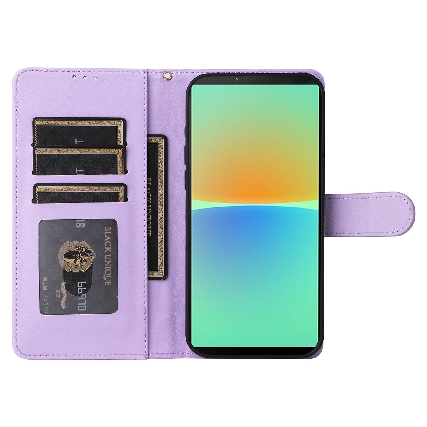 Sony Xperia 10 IV Diamond Lattice Leather Flip Phone Case - Durable and Convenient Holder with Precision Cutouts