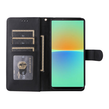 Sony Xperia 10 IV Diamond Lattice Leather Flip Phone Case - Durable and Convenient Holder with Precision Cutouts