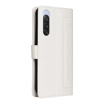 Sony Xperia 10 V Diamond Lattice Leather Flip Phone Case - Durable and Convenient Holder with Precision Cutouts