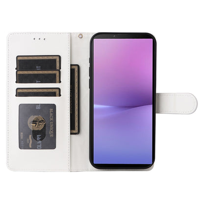 Sony Xperia 10 V Diamond Lattice Leather Flip Phone Case - Durable and Convenient Holder with Precision Cutouts