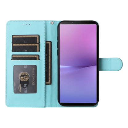Sony Xperia 10 V Diamond Lattice Leather Flip Phone Case - Durable and Convenient Holder with Precision Cutouts