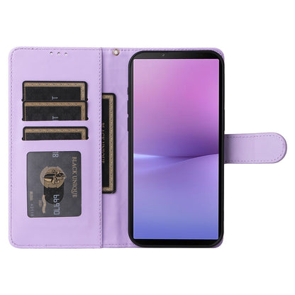Sony Xperia 10 V Diamond Lattice Leather Flip Phone Case - Durable and Convenient Holder with Precision Cutouts