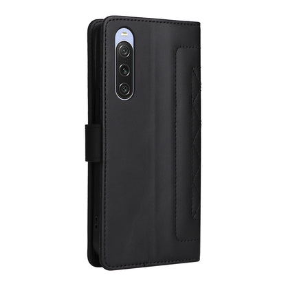 Sony Xperia 10 V Diamond Lattice Leather Flip Phone Case - Durable and Convenient Holder with Precision Cutouts