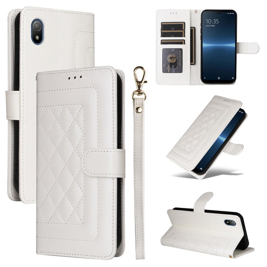 Sony Xperia Ace III Diamond Lattice Leather Flip Phone Case - Durable and Convenient Holder with Precision Cutouts