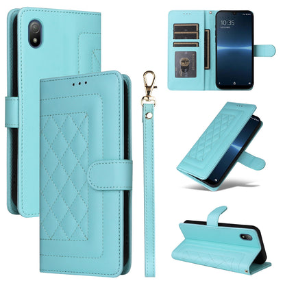 Sony Xperia Ace III Diamond Lattice Leather Flip Phone Case - Durable and Convenient Holder with Precision Cutouts