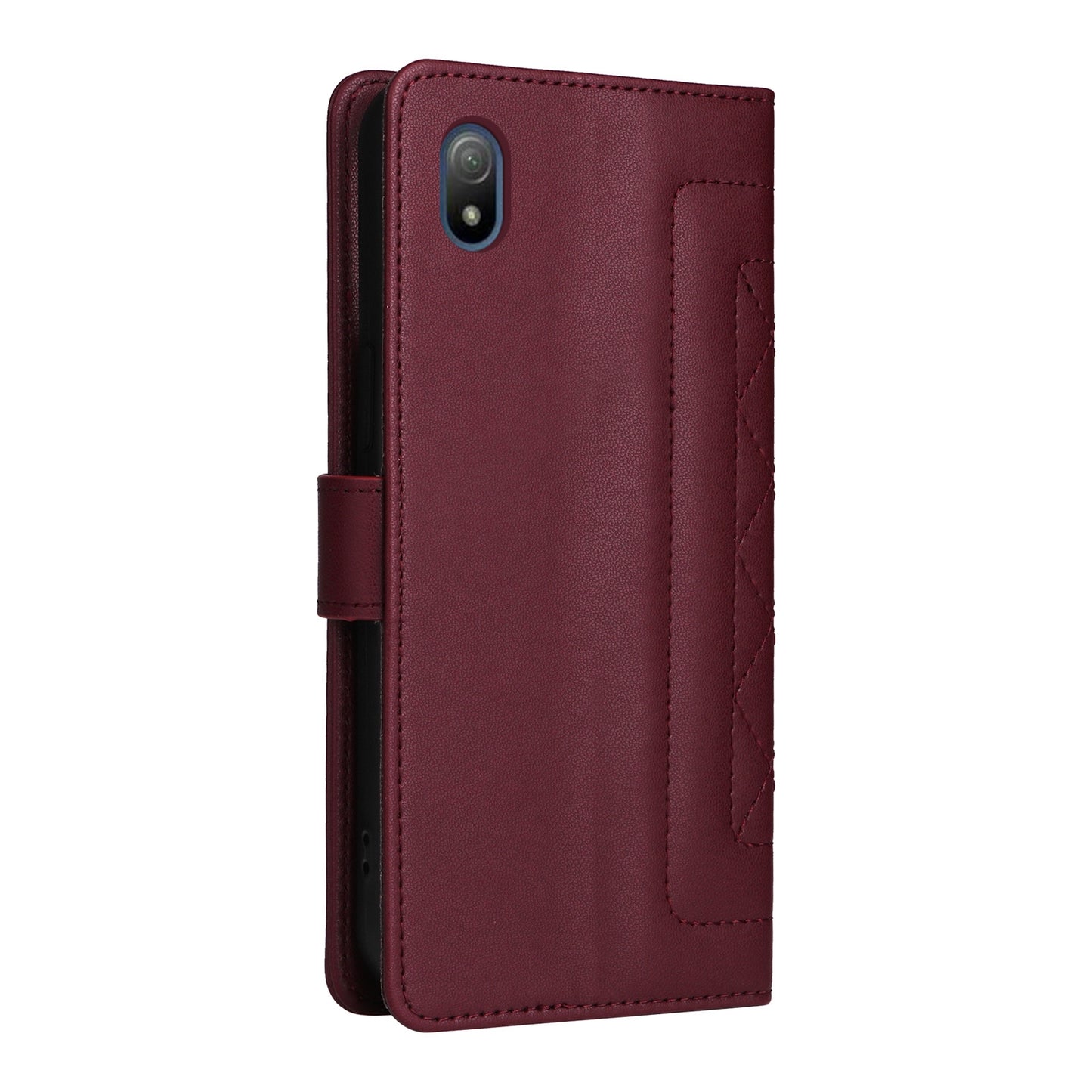 Sony Xperia Ace III Diamond Lattice Leather Flip Phone Case - Durable and Convenient Holder with Precision Cutouts