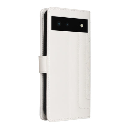 Google Pixel 6 Diamond Lattice Leather Flip Phone Case - Durable and Convenient Holder with Precision Cutouts