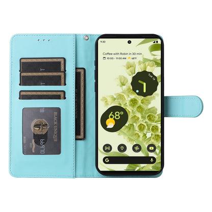 Google Pixel 6 Diamond Lattice Leather Flip Phone Case - Durable and Convenient Holder with Precision Cutouts