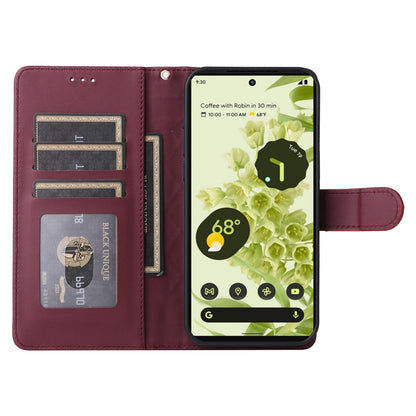 Google Pixel 6 Diamond Lattice Leather Flip Phone Case - Durable and Convenient Holder with Precision Cutouts