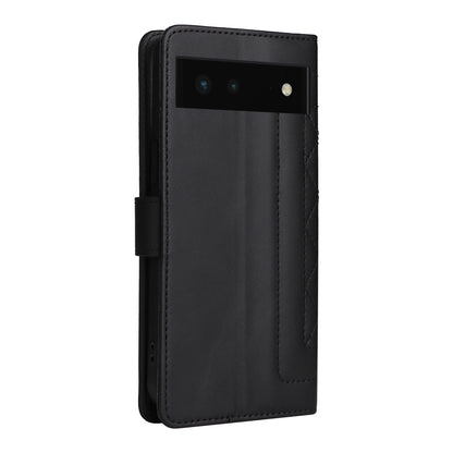 Google Pixel 6 Diamond Lattice Leather Flip Phone Case - Durable and Convenient Holder with Precision Cutouts