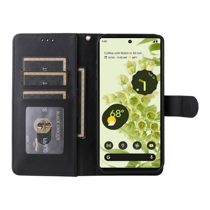 Google Pixel 6 Diamond Lattice Leather Flip Phone Case - Durable and Convenient Holder with Precision Cutouts