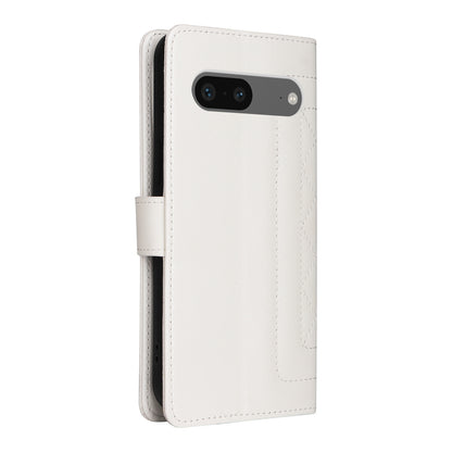 Google Pixel 7 Diamond Lattice Leather Flip Phone Case - Durable and Convenient Holder with Precision Cutouts