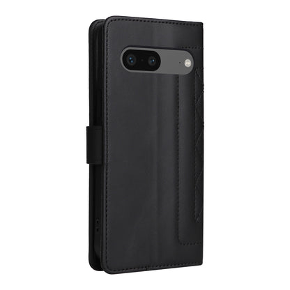 Google Pixel 7 Diamond Lattice Leather Flip Phone Case - Durable and Convenient Holder with Precision Cutouts