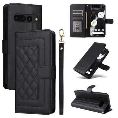 Google Pixel 7 Pro Diamond Lattice Leather Flip Phone Case - Durable and Convenient Holder with Precision Cutouts