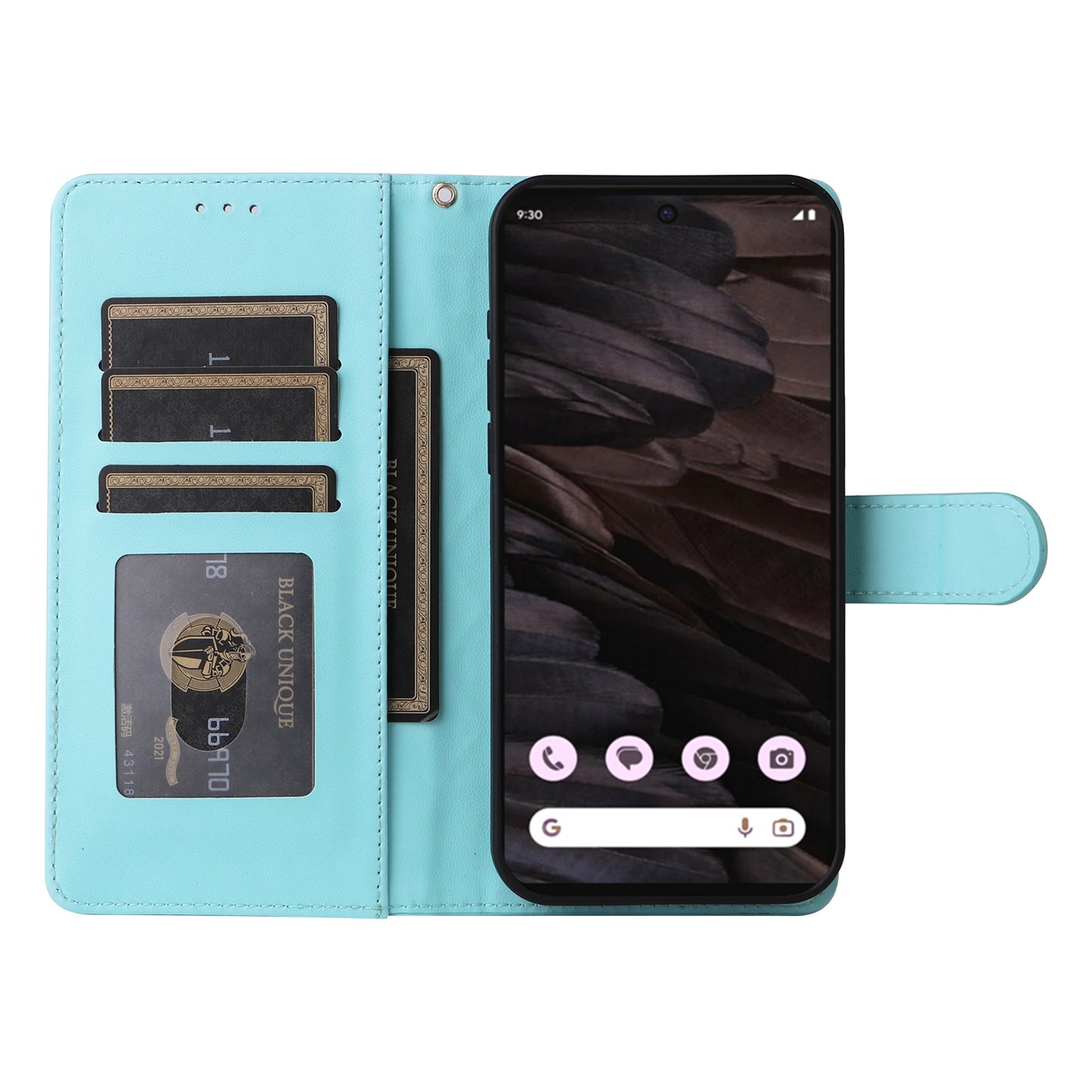 Google Pixel 7a Diamond Lattice Leather Flip Phone Case - Durable and Convenient Holder with Precision Cutouts