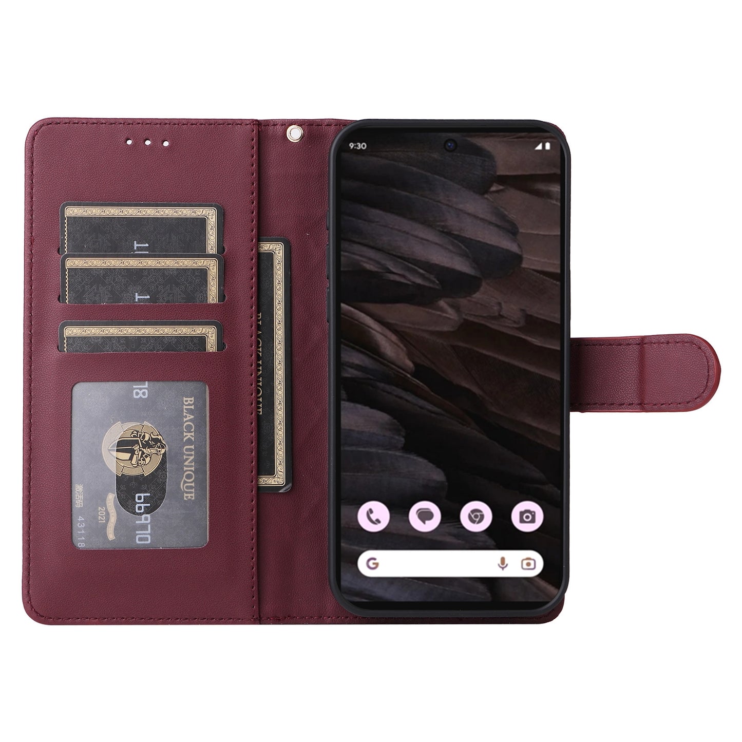Google Pixel 7a Diamond Lattice Leather Flip Phone Case - Durable and Convenient Holder with Precision Cutouts