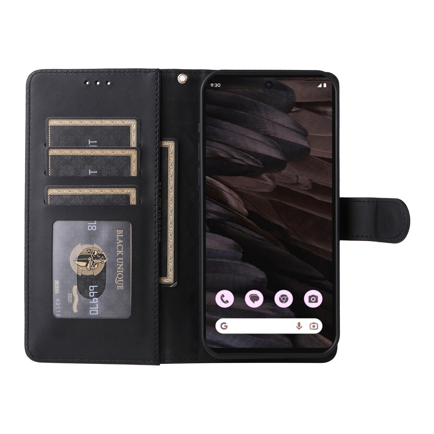 Google Pixel 7a Diamond Lattice Leather Flip Phone Case - Durable and Convenient Holder with Precision Cutouts