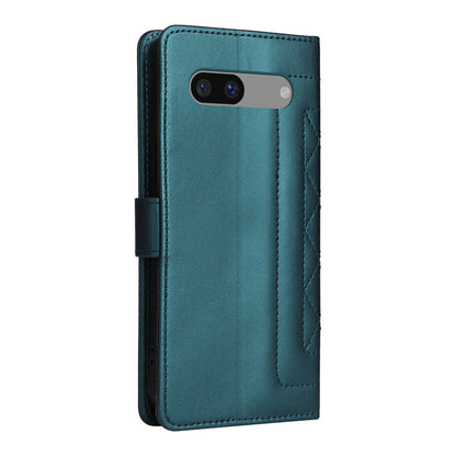 Google Pixel 7a Diamond Lattice Leather Flip Phone Case - Durable and Convenient Holder with Precision Cutouts
