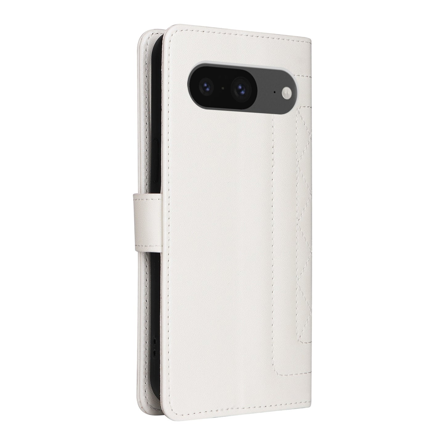 Google Pixel 8 Diamond Lattice Leather Flip Phone Case - Durable and Convenient Holder with Precision Cutouts
