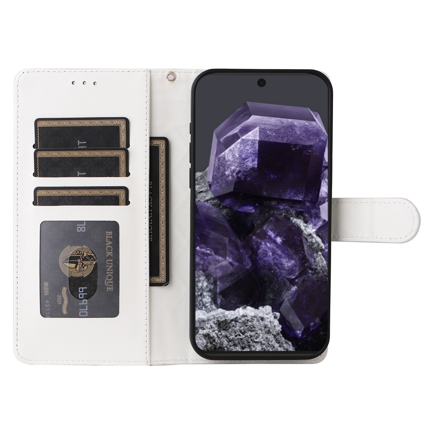 Google Pixel 8 Diamond Lattice Leather Flip Phone Case - Durable and Convenient Holder with Precision Cutouts