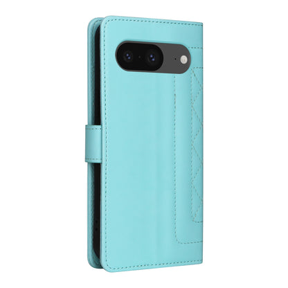 Google Pixel 8 Diamond Lattice Leather Flip Phone Case - Durable and Convenient Holder with Precision Cutouts