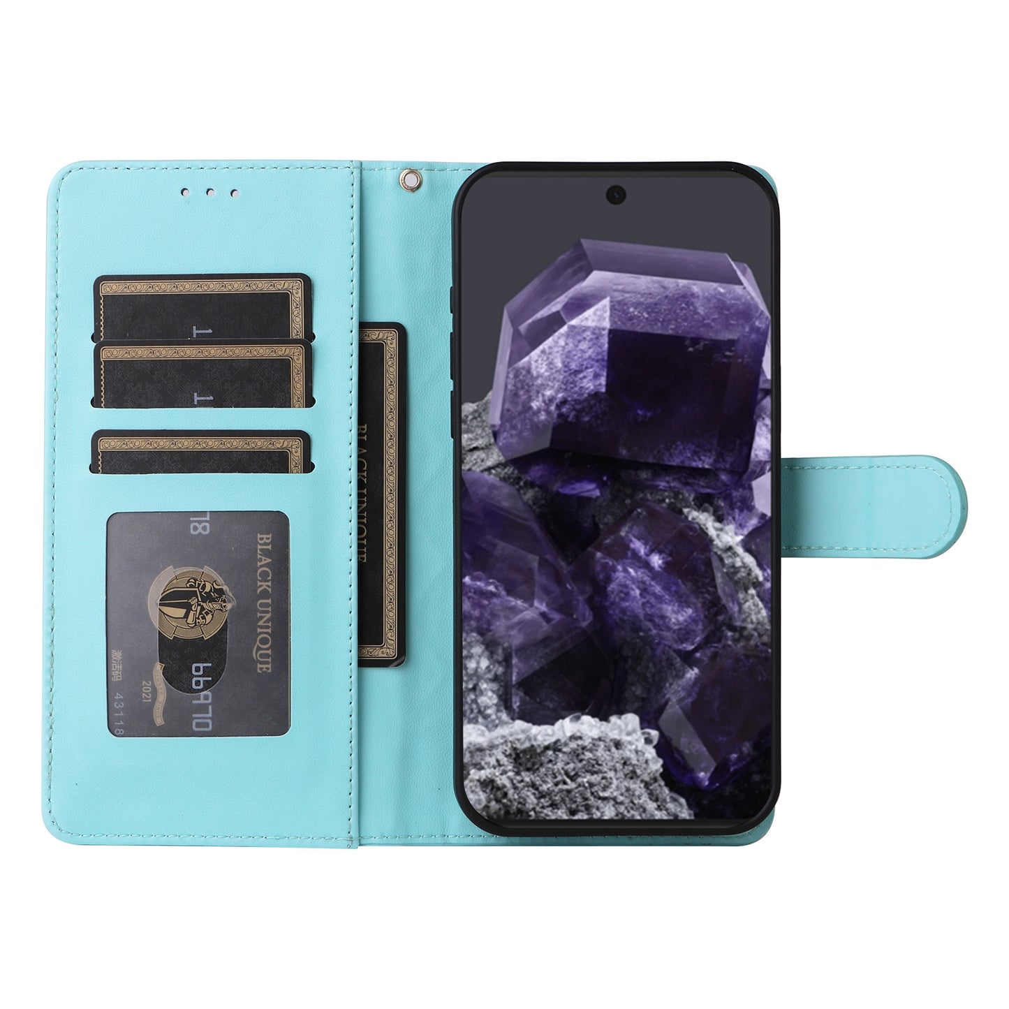 Google Pixel 8 Diamond Lattice Leather Flip Phone Case - Durable and Convenient Holder with Precision Cutouts