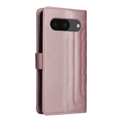 Google Pixel 8 Diamond Lattice Leather Flip Phone Case - Durable and Convenient Holder with Precision Cutouts