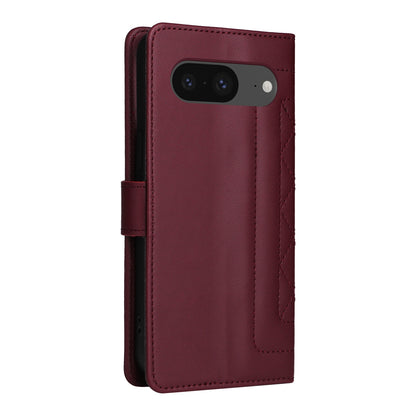 Google Pixel 8 Diamond Lattice Leather Flip Phone Case - Durable and Convenient Holder with Precision Cutouts