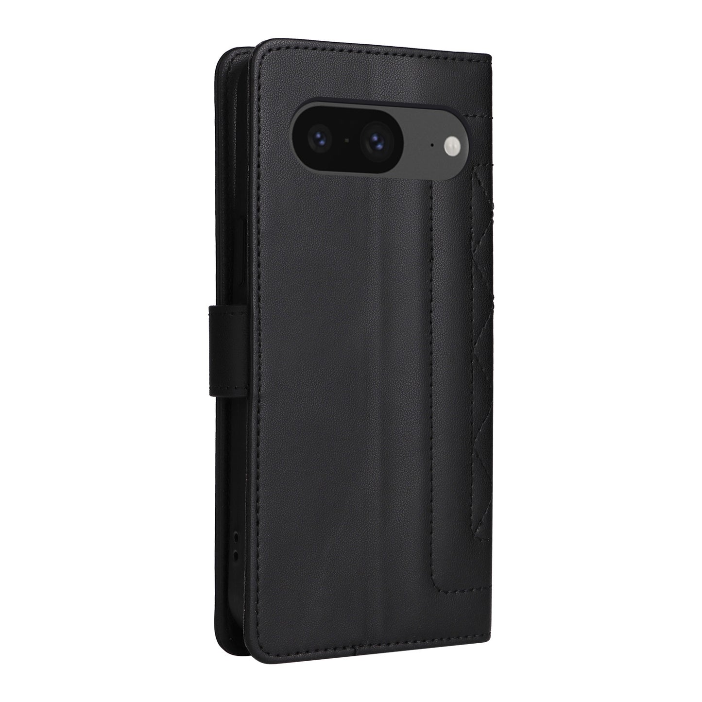 Google Pixel 8 Diamond Lattice Leather Flip Phone Case - Durable and Convenient Holder with Precision Cutouts