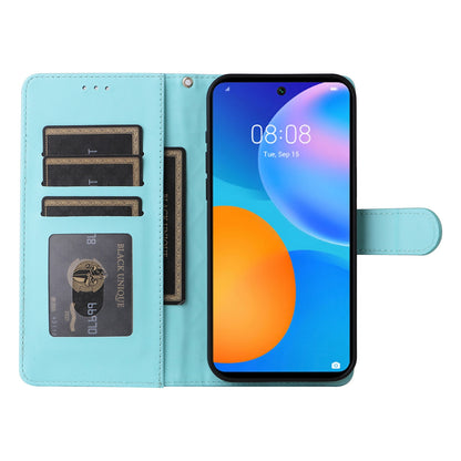 Huawei P Smart 2021 Diamond Lattice Leather Flip Phone Case - Durable and Convenient Holder with Precision Cutouts