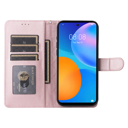 Huawei P Smart 2021 Diamond Lattice Leather Flip Phone Case - Durable and Convenient Holder with Precision Cutouts