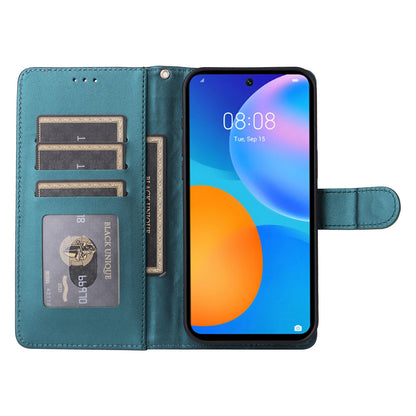 Huawei P Smart 2021 Diamond Lattice Leather Flip Phone Case - Durable and Convenient Holder with Precision Cutouts