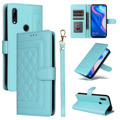 Huawei P Smart Z Diamond Lattice Leather Flip Phone Case - Durable and Convenient Holder with Precision Cutouts