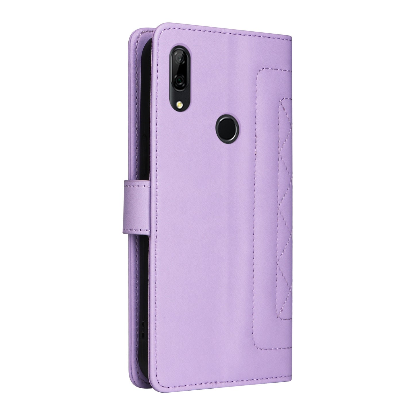 Huawei P Smart Z Diamond Lattice Leather Flip Phone Case - Durable and Convenient Holder with Precision Cutouts