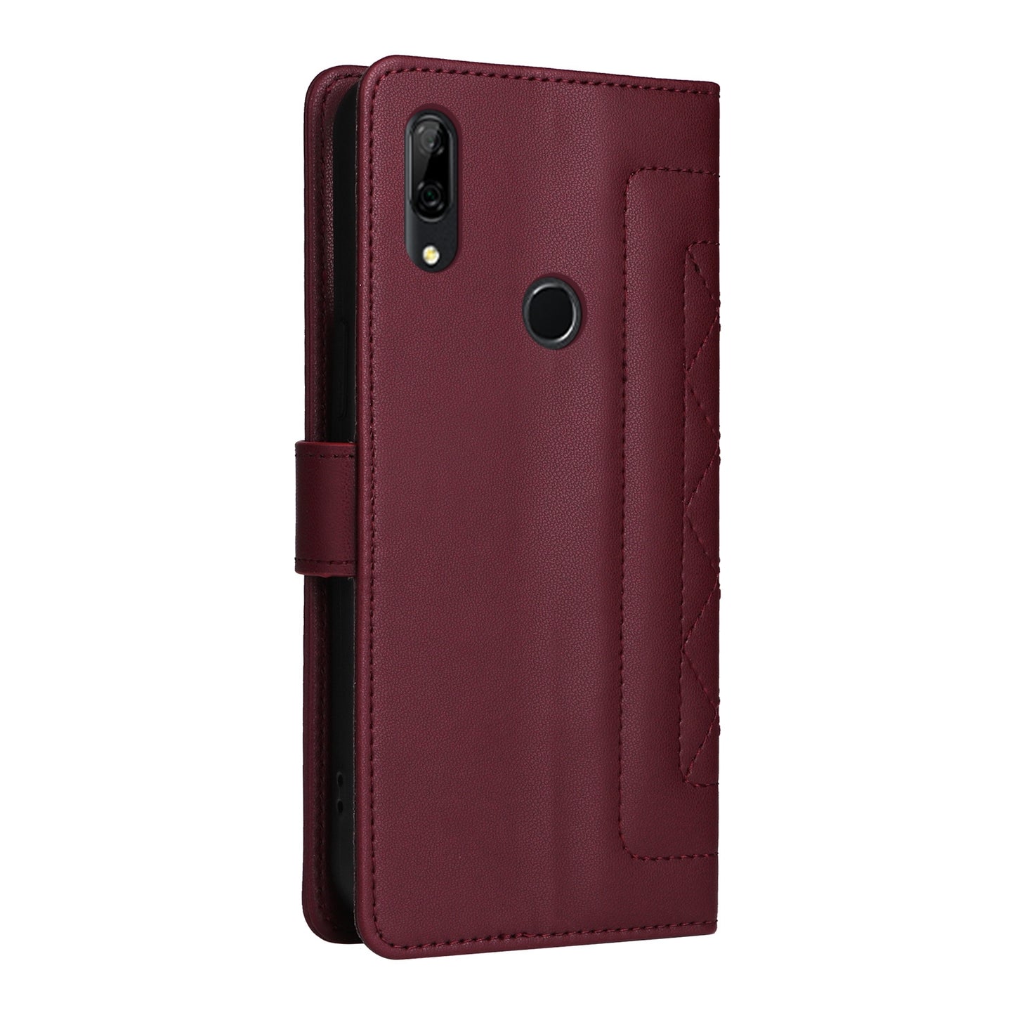 Huawei P Smart Z Diamond Lattice Leather Flip Phone Case - Durable and Convenient Holder with Precision Cutouts