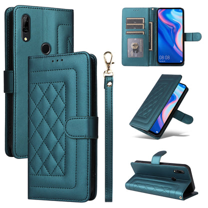 Huawei P Smart Z Diamond Lattice Leather Flip Phone Case - Durable and Convenient Holder with Precision Cutouts