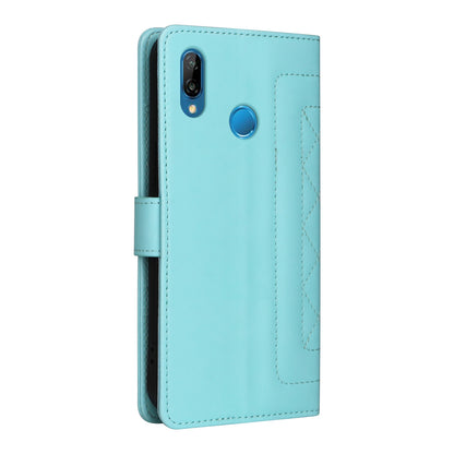 Huawei P20 Lite Diamond Lattice Leather Flip Phone Case - Durable and Convenient Holder with Precision Cutouts