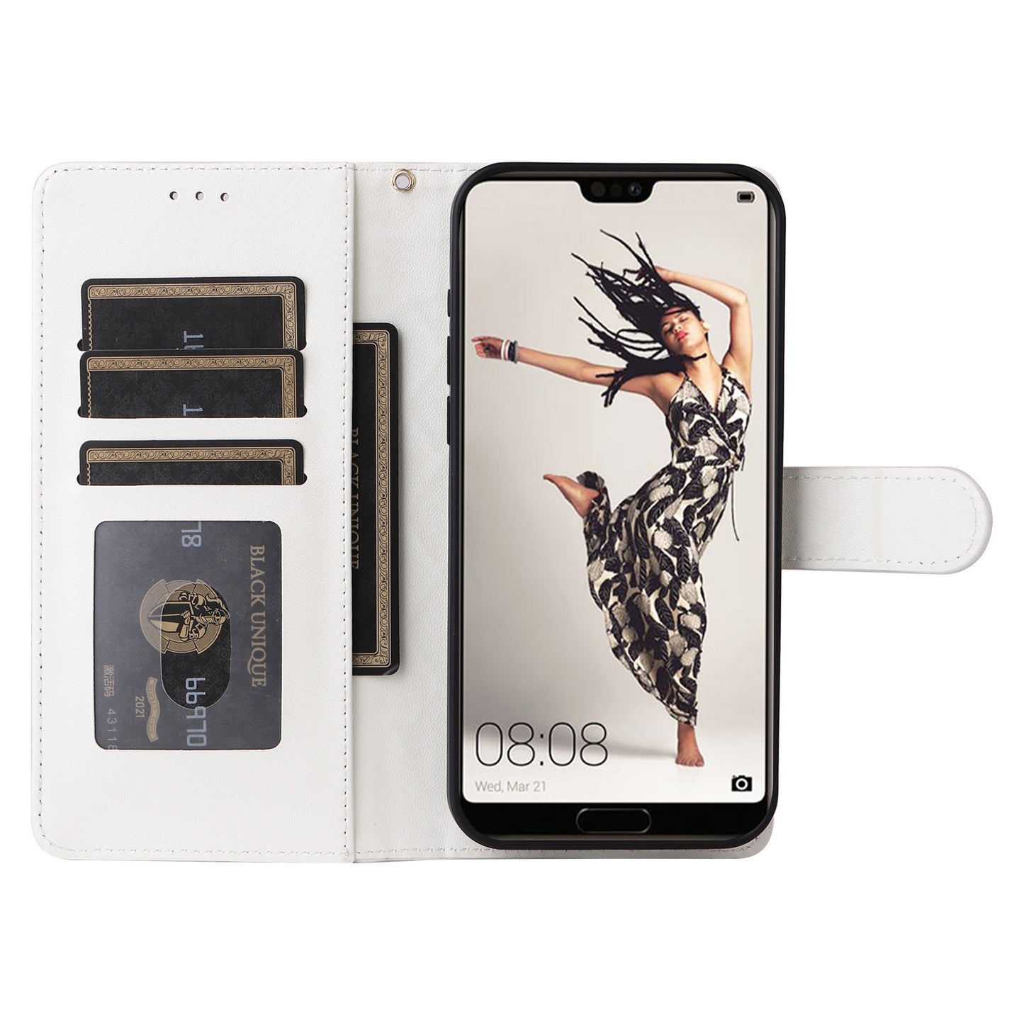 Huawei P20 Pro Diamond Lattice Leather Flip Phone Case - Durable and Convenient Holder with Precision Cutouts
