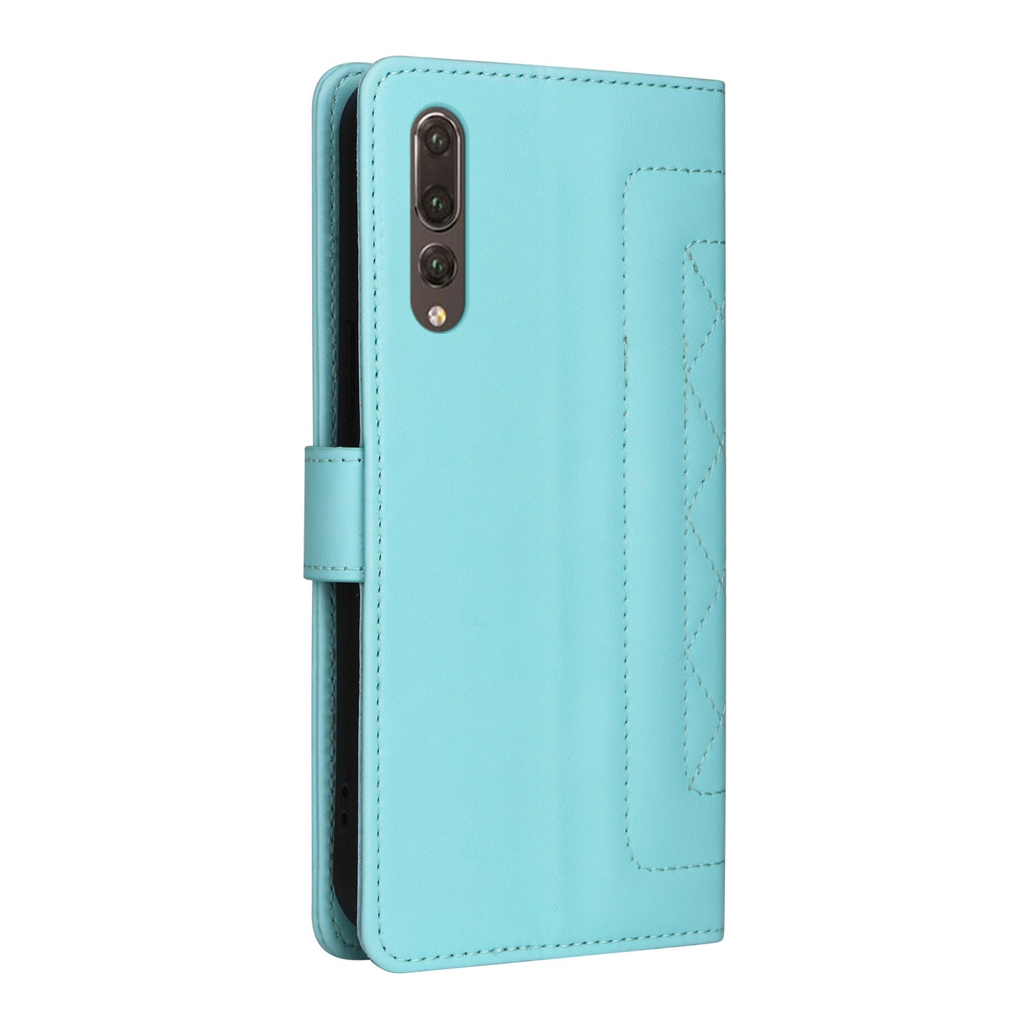 Huawei P20 Pro Diamond Lattice Leather Flip Phone Case - Durable and Convenient Holder with Precision Cutouts