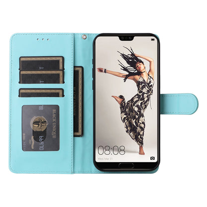 Huawei P20 Pro Diamond Lattice Leather Flip Phone Case - Durable and Convenient Holder with Precision Cutouts
