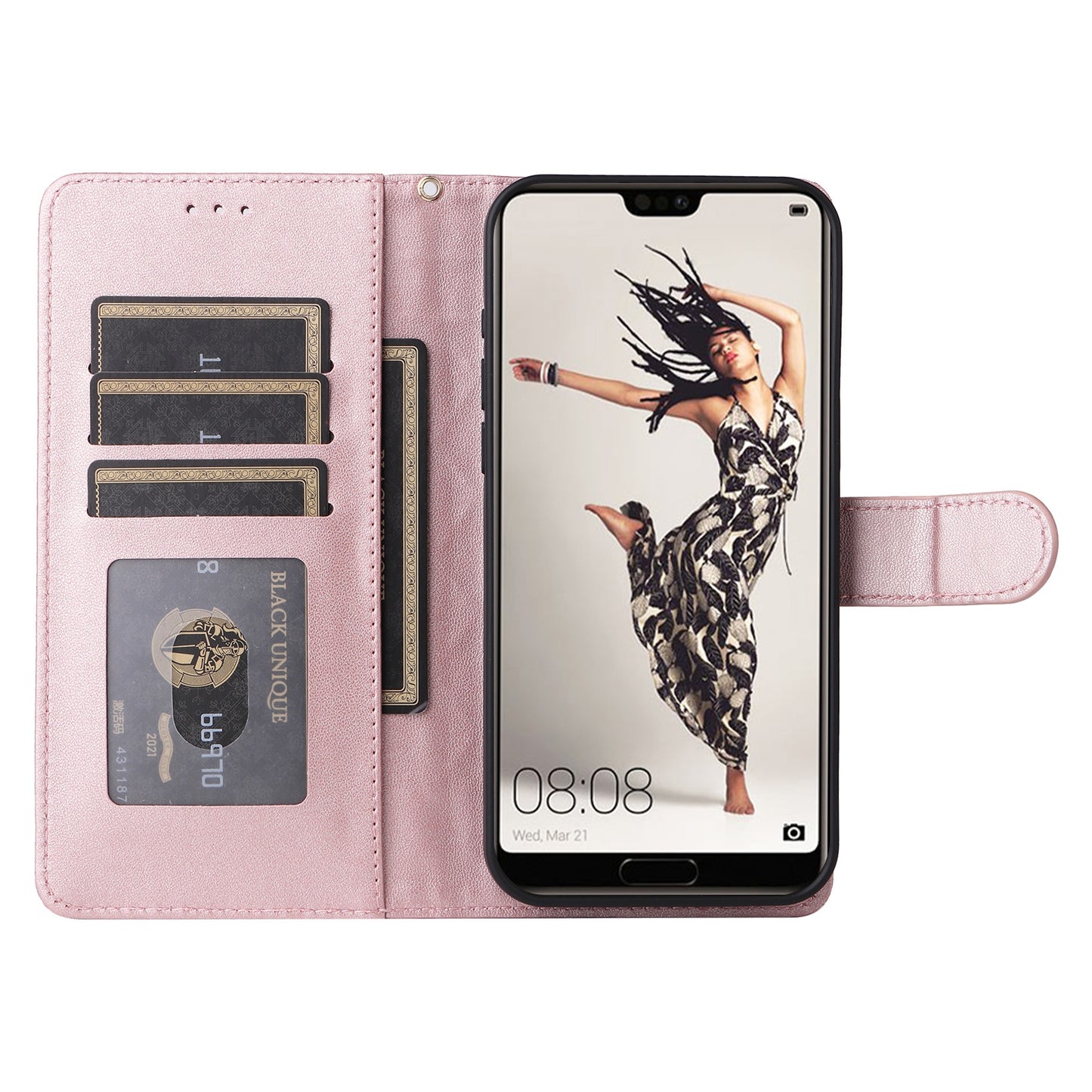 Huawei P20 Pro Diamond Lattice Leather Flip Phone Case - Durable and Convenient Holder with Precision Cutouts