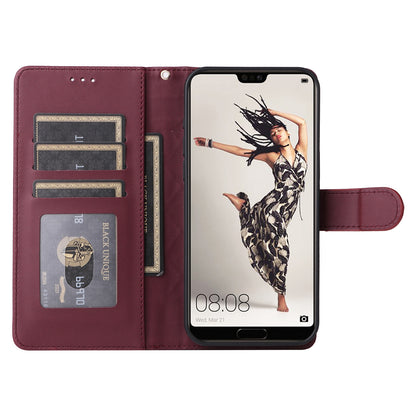 Huawei P20 Pro Diamond Lattice Leather Flip Phone Case - Durable and Convenient Holder with Precision Cutouts