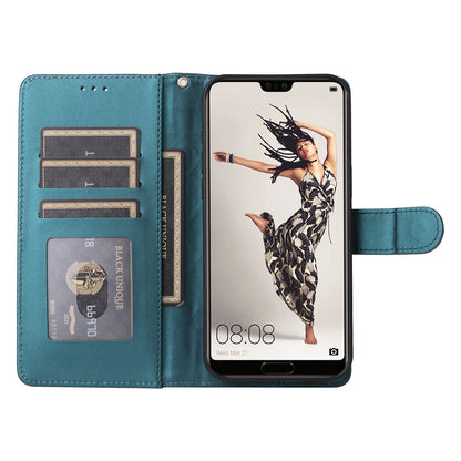 Huawei P20 Pro Diamond Lattice Leather Flip Phone Case - Durable and Convenient Holder with Precision Cutouts