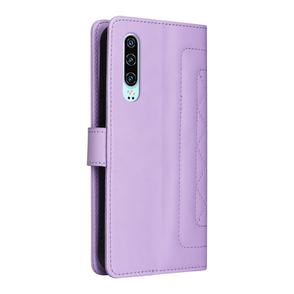 Huawei P30 Diamond Lattice Leather Flip Phone Case - Durable and Convenient Holder with Precision Cutouts