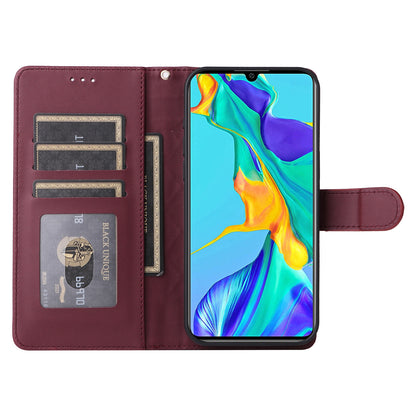 Huawei P30 Diamond Lattice Leather Flip Phone Case - Durable and Convenient Holder with Precision Cutouts