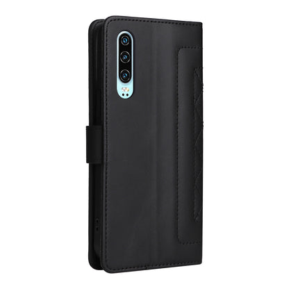 Huawei P30 Diamond Lattice Leather Flip Phone Case - Durable and Convenient Holder with Precision Cutouts