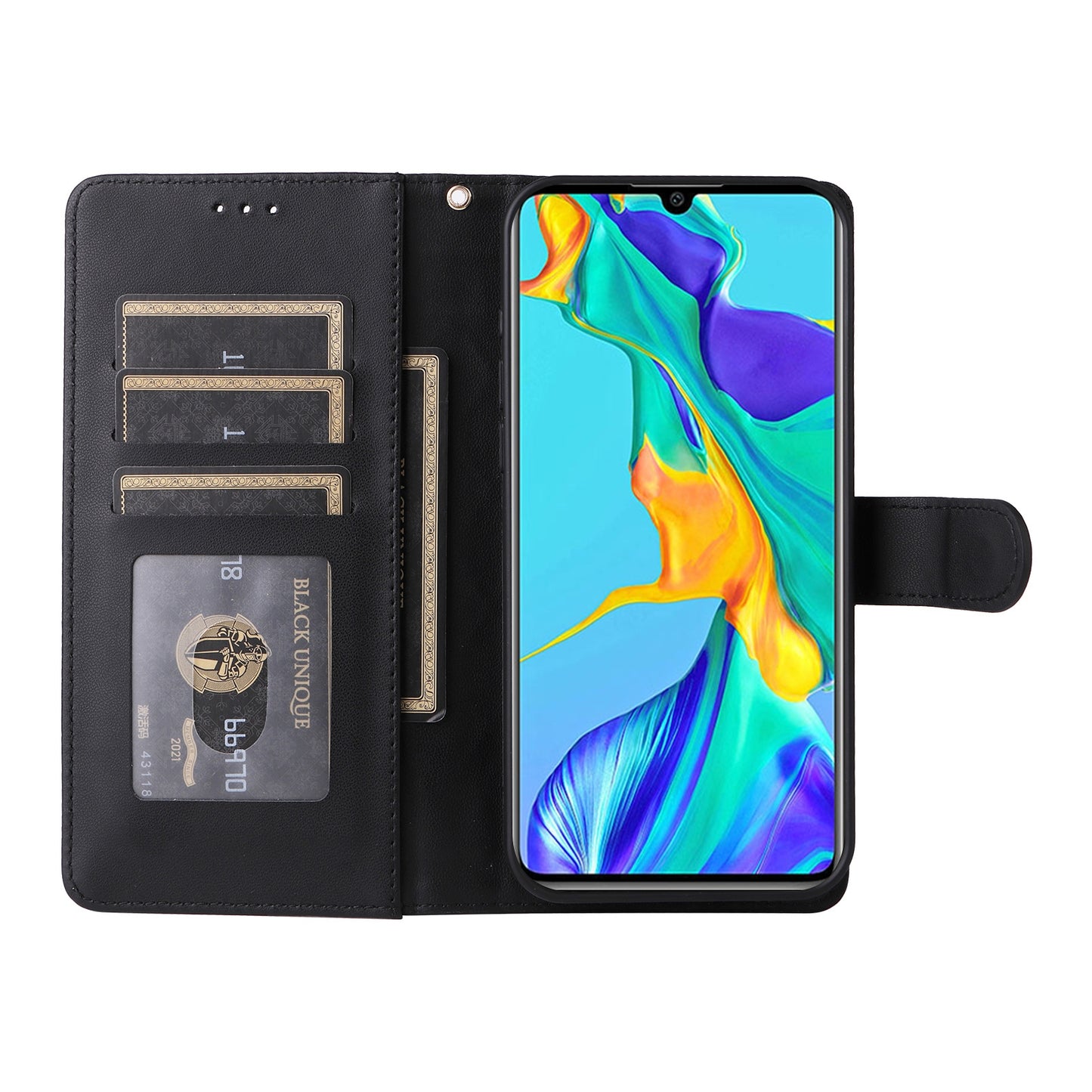 Huawei P30 Diamond Lattice Leather Flip Phone Case - Durable and Convenient Holder with Precision Cutouts