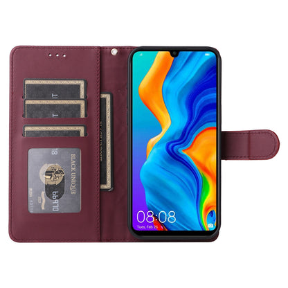 Huawei P30 Lite Diamond Lattice Leather Flip Phone Case - Durable and Convenient Holder with Precision Cutouts