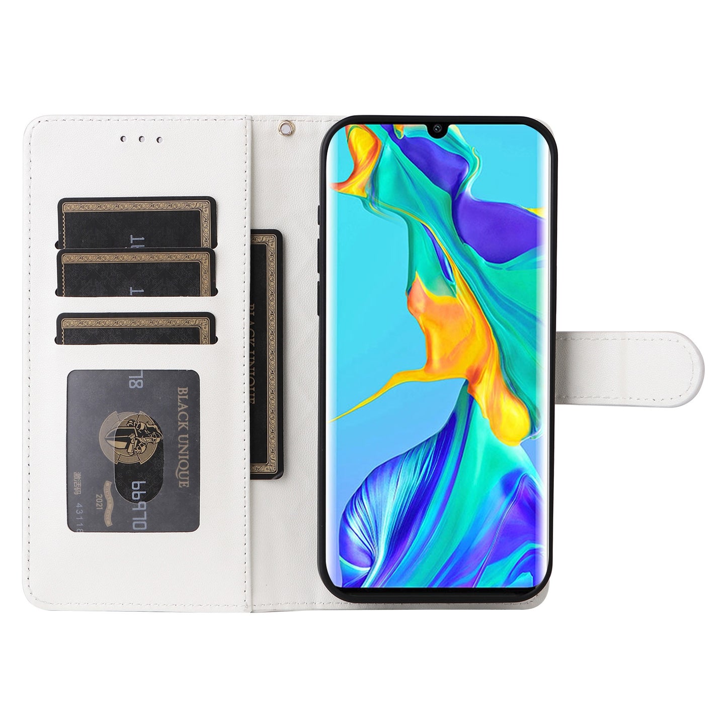 Huawei P30 Pro Diamond Lattice Leather Flip Phone Case - Durable and Convenient Holder with Precision Cutouts